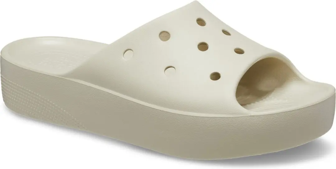 Crocs Classic Platform Instappers Dames 39.5 - Beige - afbeelding 6 van 6