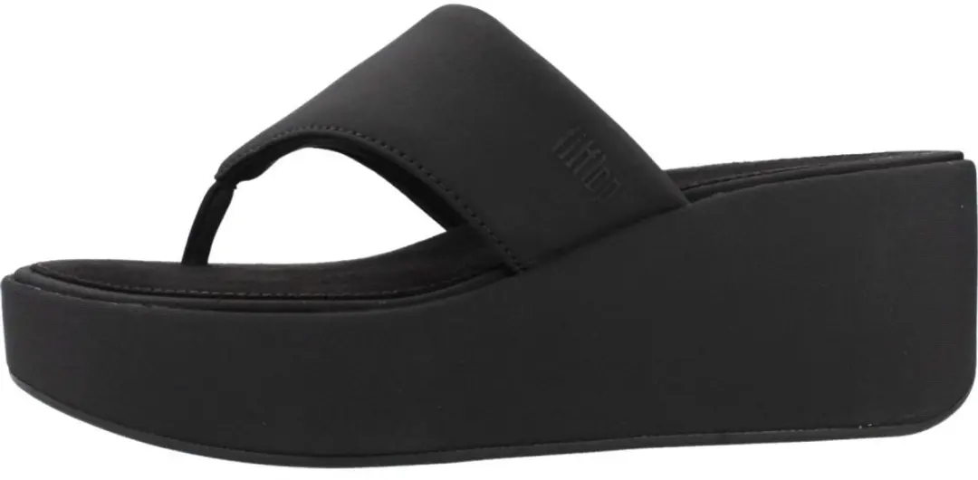 FitFlop Wedge Toe-Post Sandalen Dames - Zwart - afbeelding 3 van 6