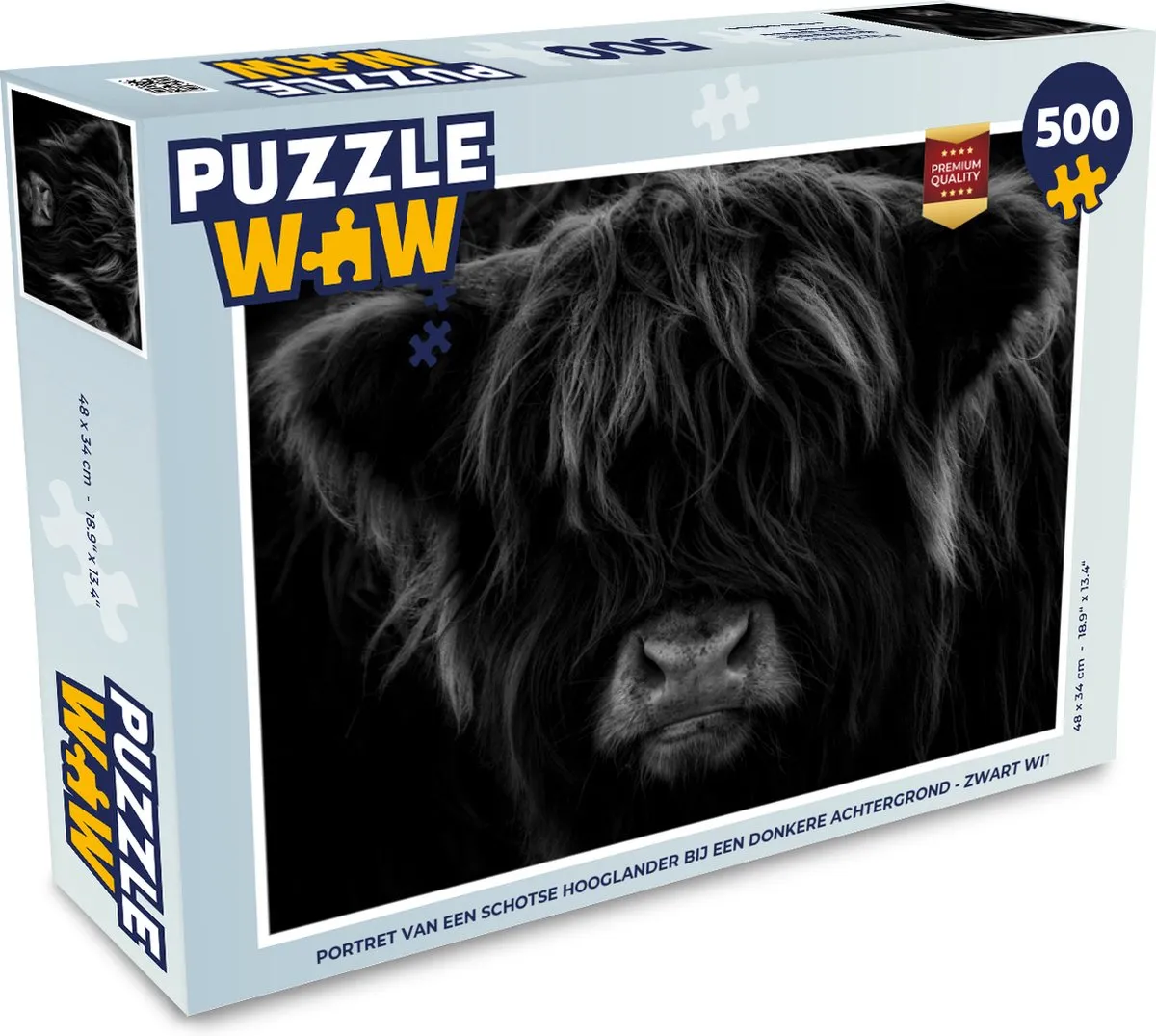 PuzzleWow Schotse Hooglander Legpuzzel 500 Stuks - Multicolor