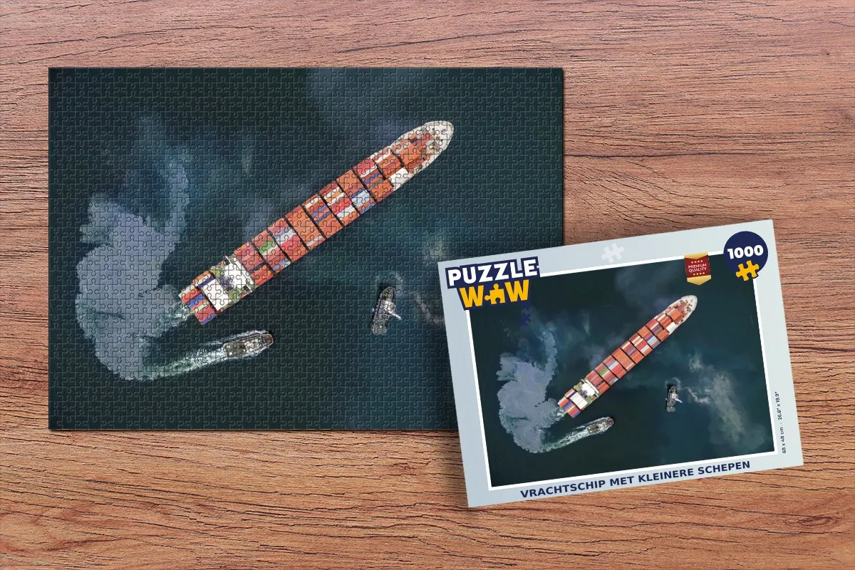 PuzzleWow Vrachtschip Legpuzzel 1000 Stuks - Multicolor