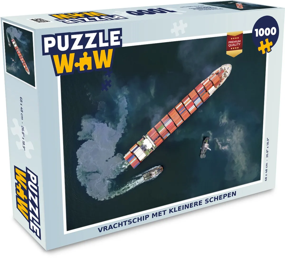 PuzzleWow Vrachtschip Legpuzzel 1000 Stuks - Multicolor