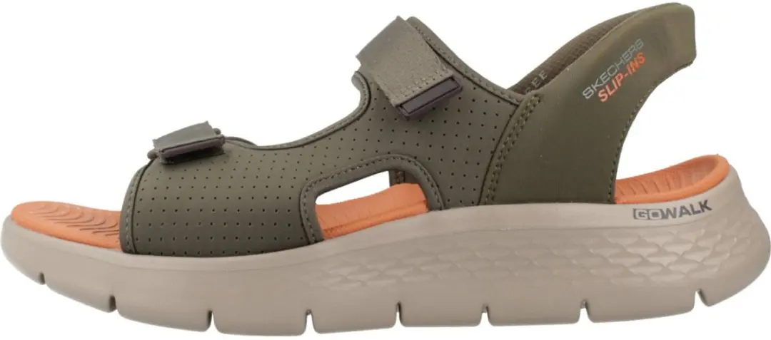 Skechers GO WALK FLEX SANDAL-EASY ENTR Heren Sandalen - Olijf