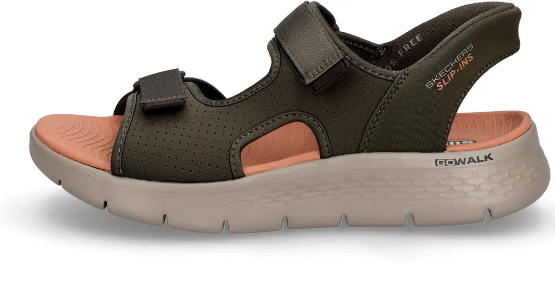Skechers GO WALK FLEX SANDAL-EASY ENTR Heren Sandalen - Olijf