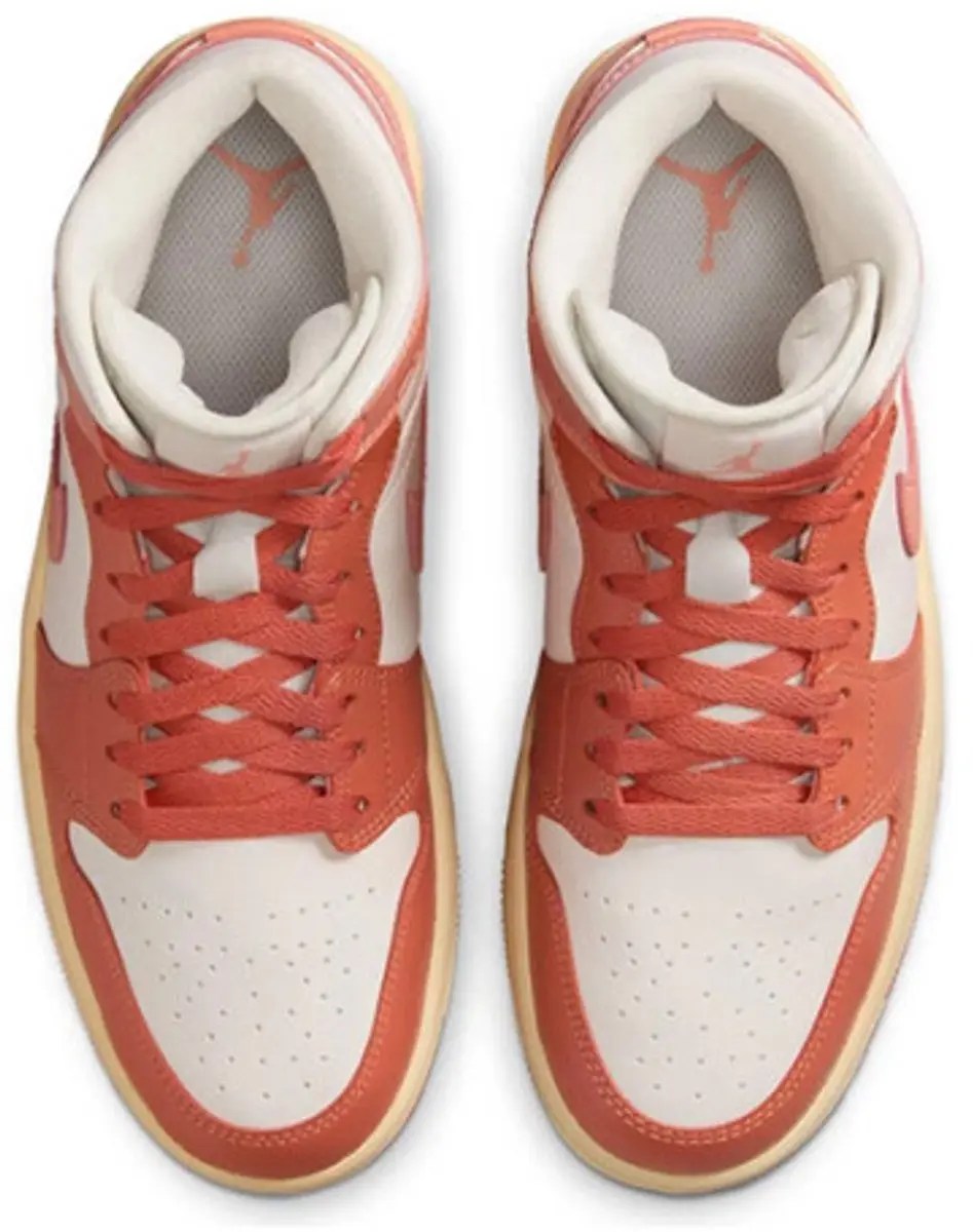 Nike Air Jordan 1 Mid Dames - Roze/Wit - afbeelding 6 van 6