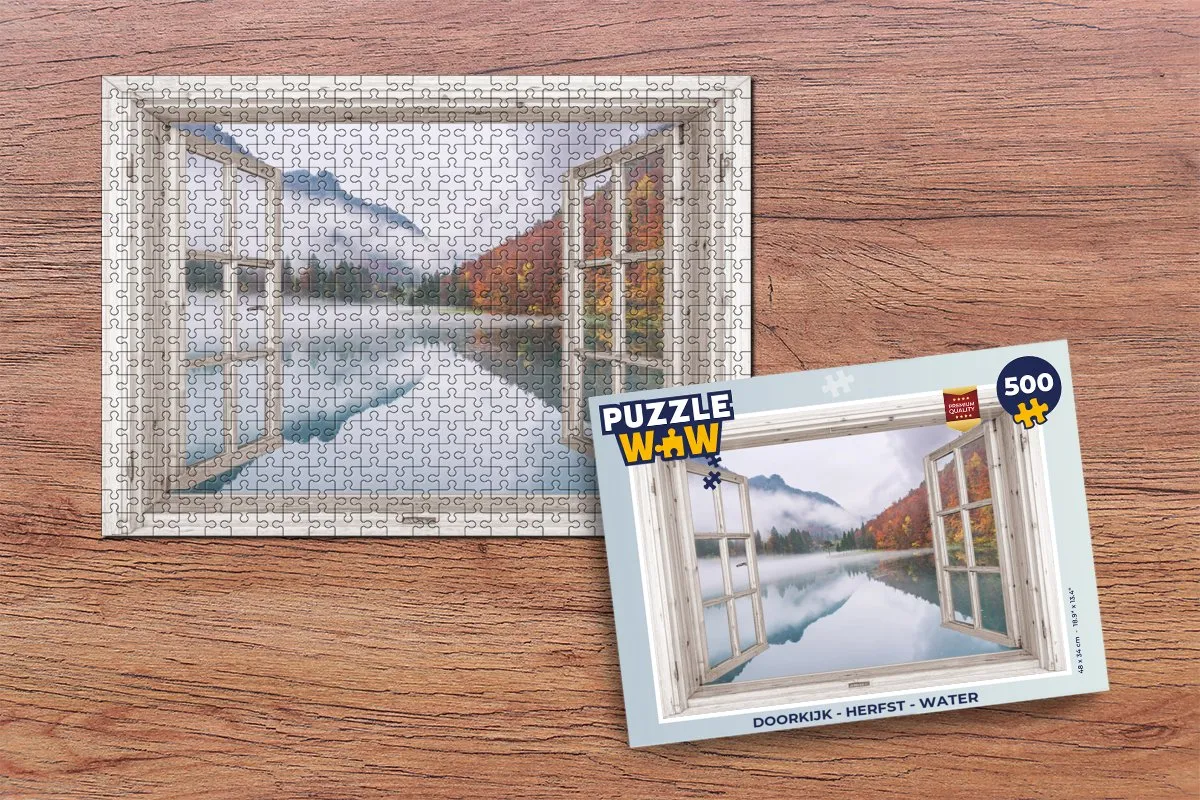 PuzzleWow Herfst Water Legpuzzel 500 Stuks - Multicolor