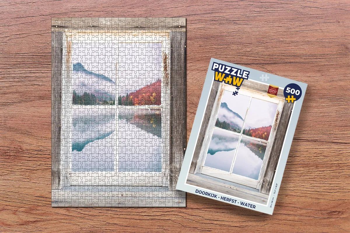 PuzzleWow Herfst Water Legpuzzel 500 Stuks - Multicolor