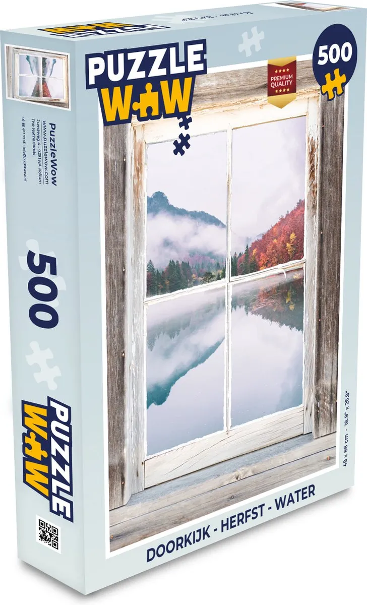 PuzzleWow Herfst Water Legpuzzel 500 Stuks - Multicolor