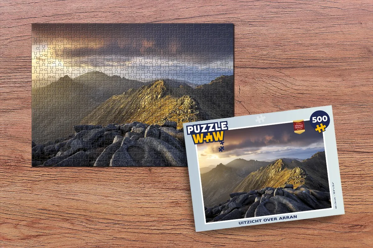 PuzzleWow Uitzicht over Arran Legpuzzel 500 Stuks - Multicolor