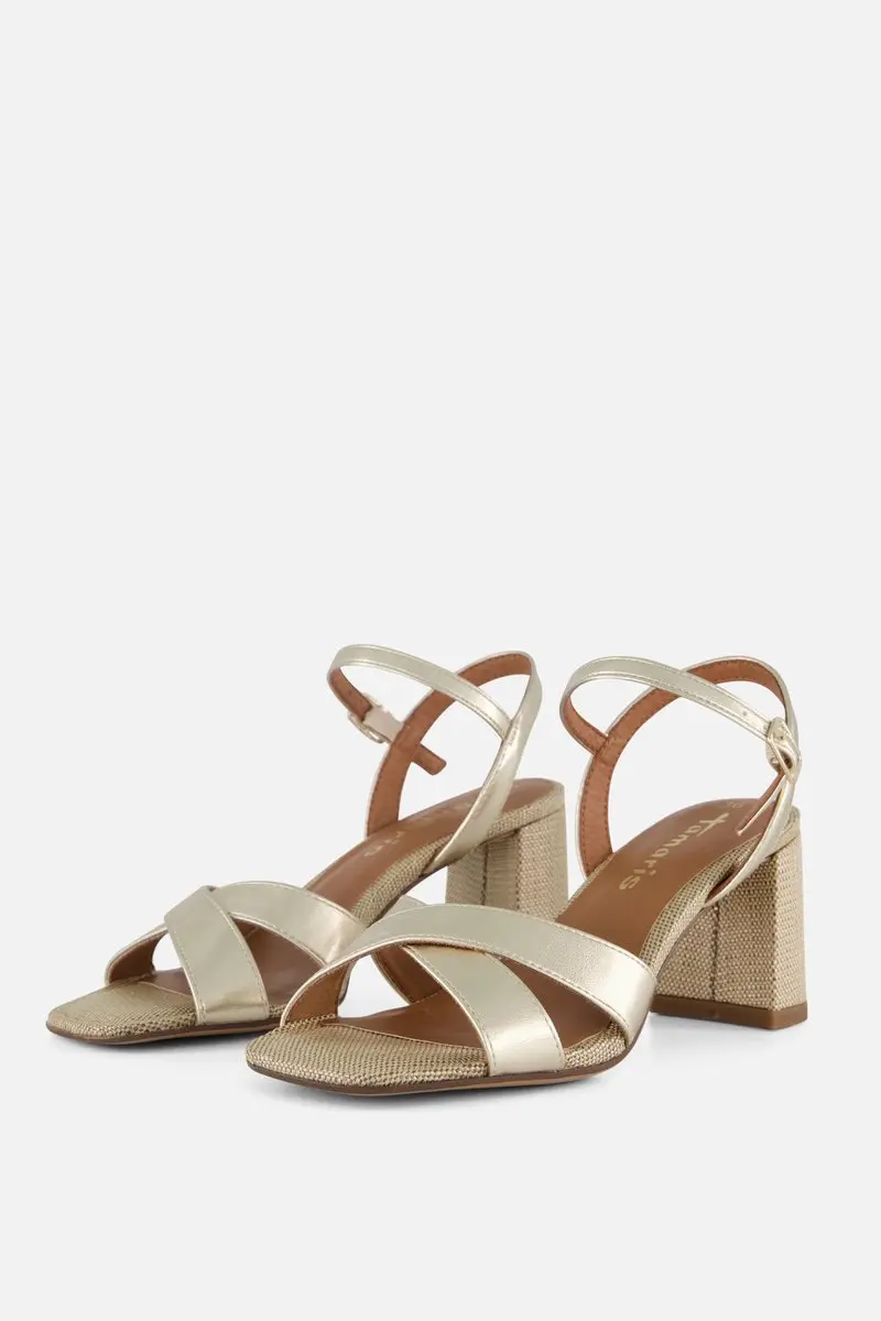 Tamaris Sandalen Met Hak goud Synthetisch