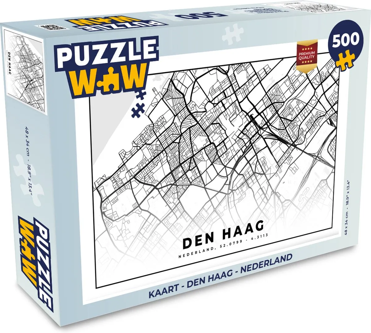 PuzzleWow Legpuzzel Den Haag Nederland 500 Stuks - Multicolor