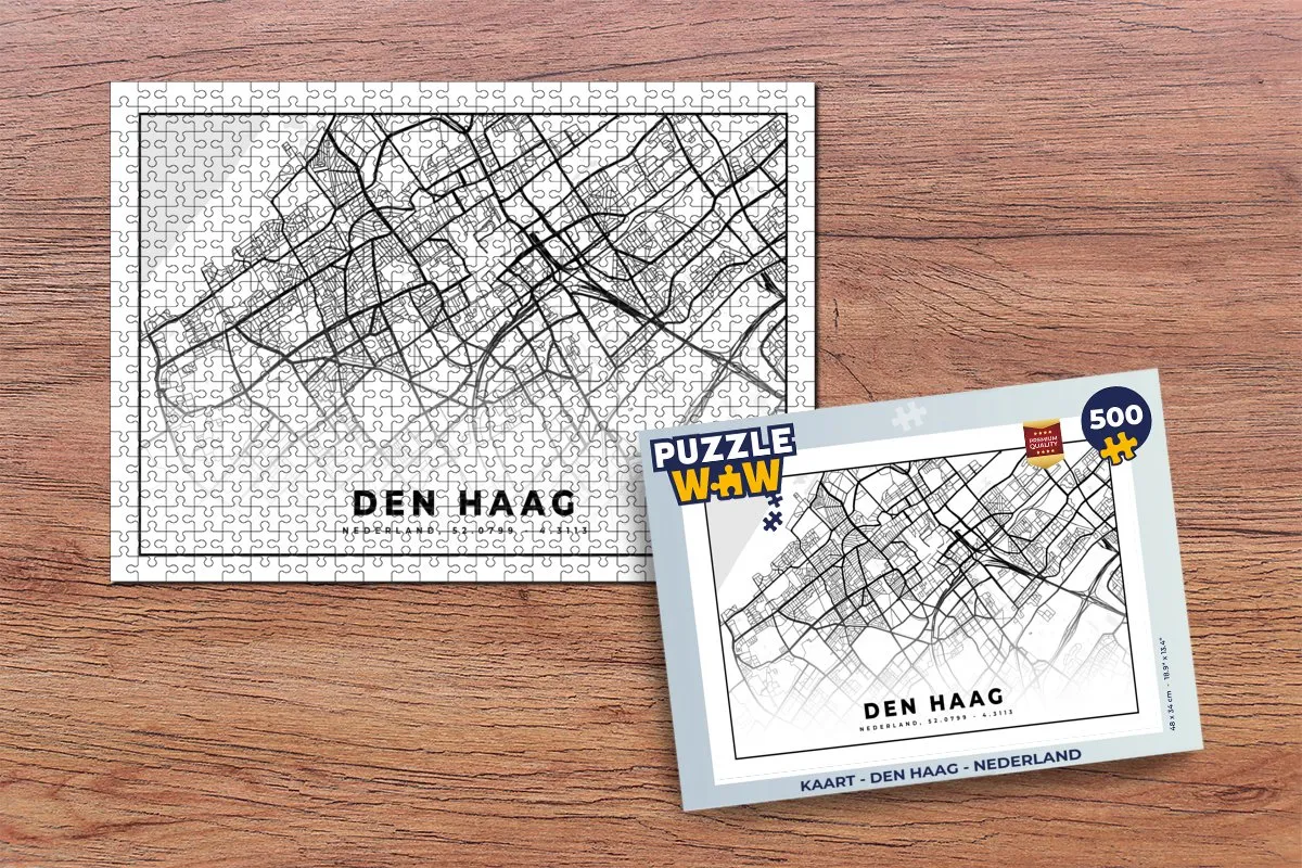 PuzzleWow Legpuzzel Den Haag Nederland 500 Stuks - Multicolor