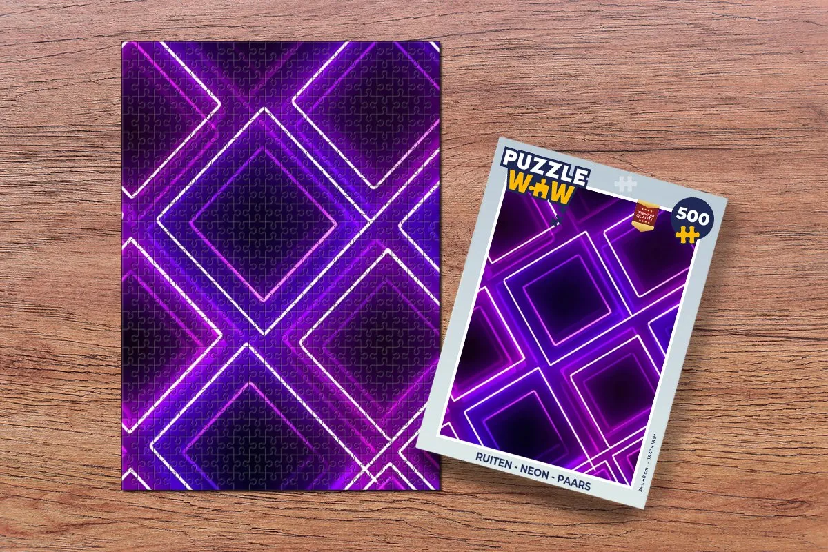 PuzzleWow Neon Ruiten Legpuzzel 500 Stuks - Paars