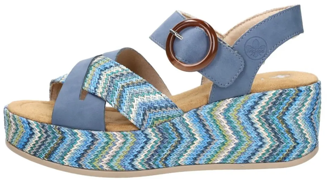 Rieker Sandalen Hak Sandalen Hak - Blauw - Maat 36 - afbeelding 2 van 6