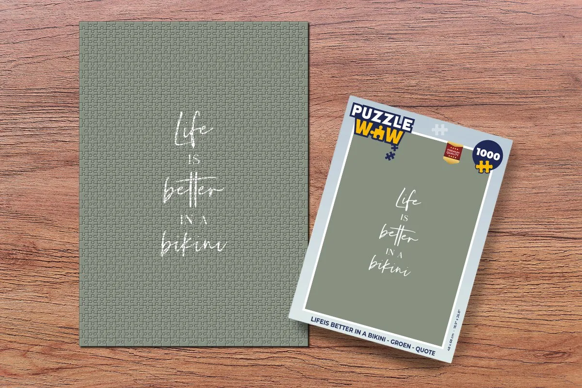 PuzzleWow Life is better in a bikini Legpuzzel 1000 Stuks - Multicolor