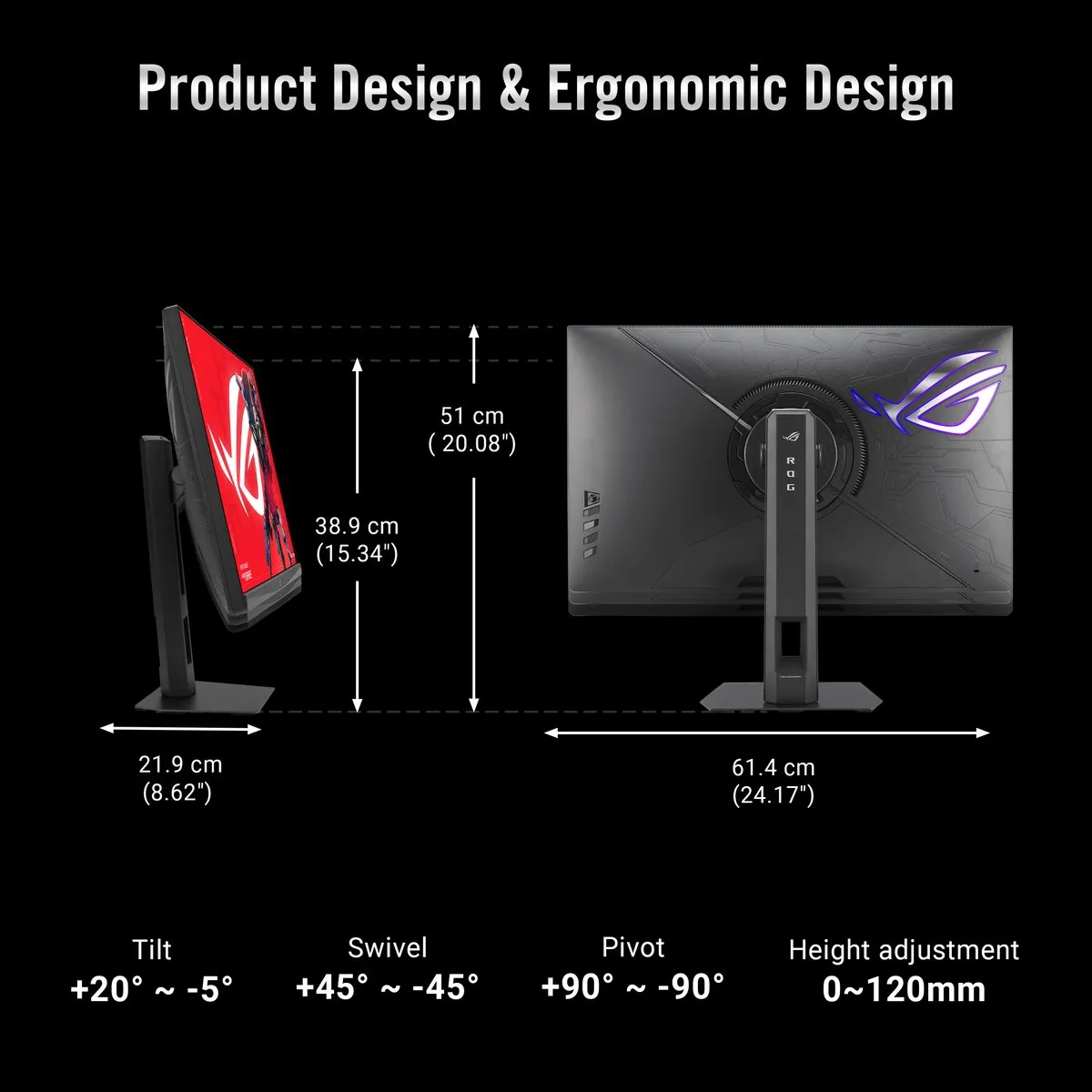 ASUS ROG Strix XG27JCG Gaming Monitor - 27" 5K/330Hz QHD - 0.3ms
