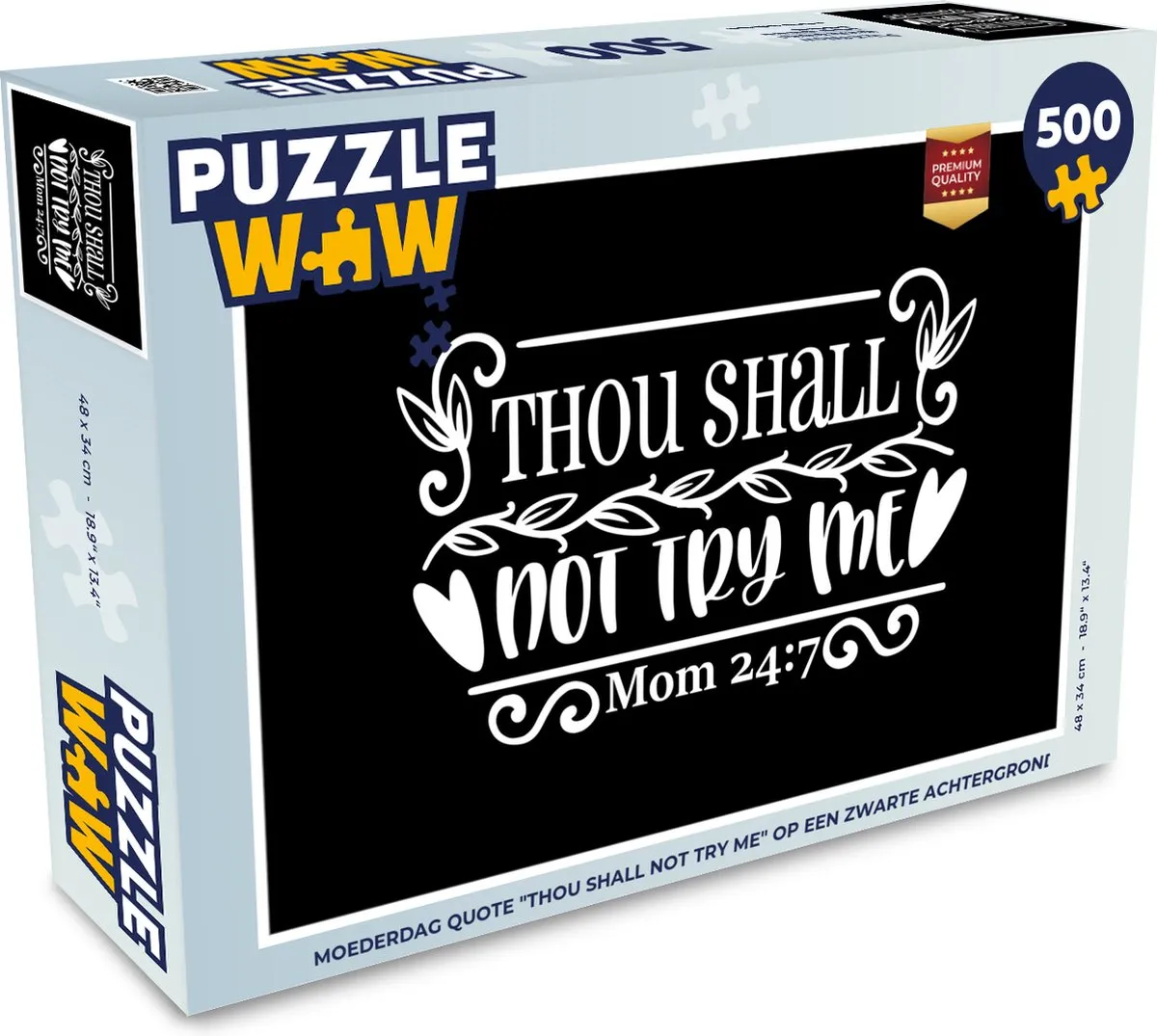 PuzzleWow Mama Filosofie Legpuzzel 500 Stuks - Multicolor
