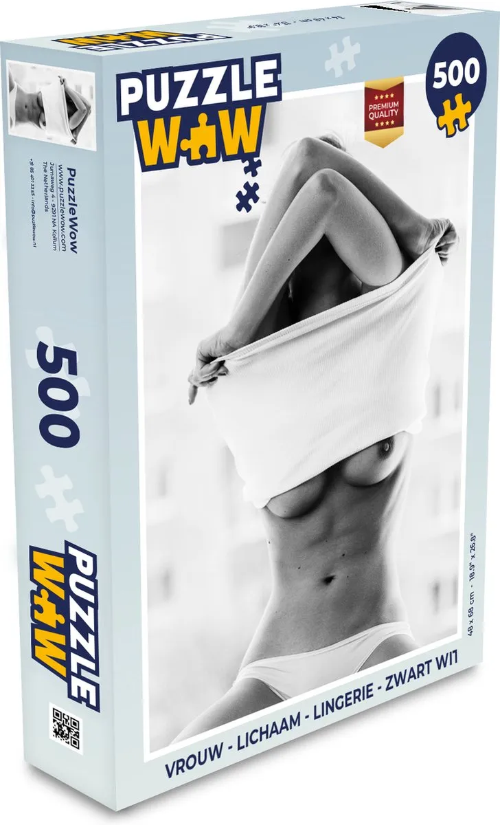 PuzzleWow Lichaam Lingerie Legpuzzel 500 Stuks - Multicolor
