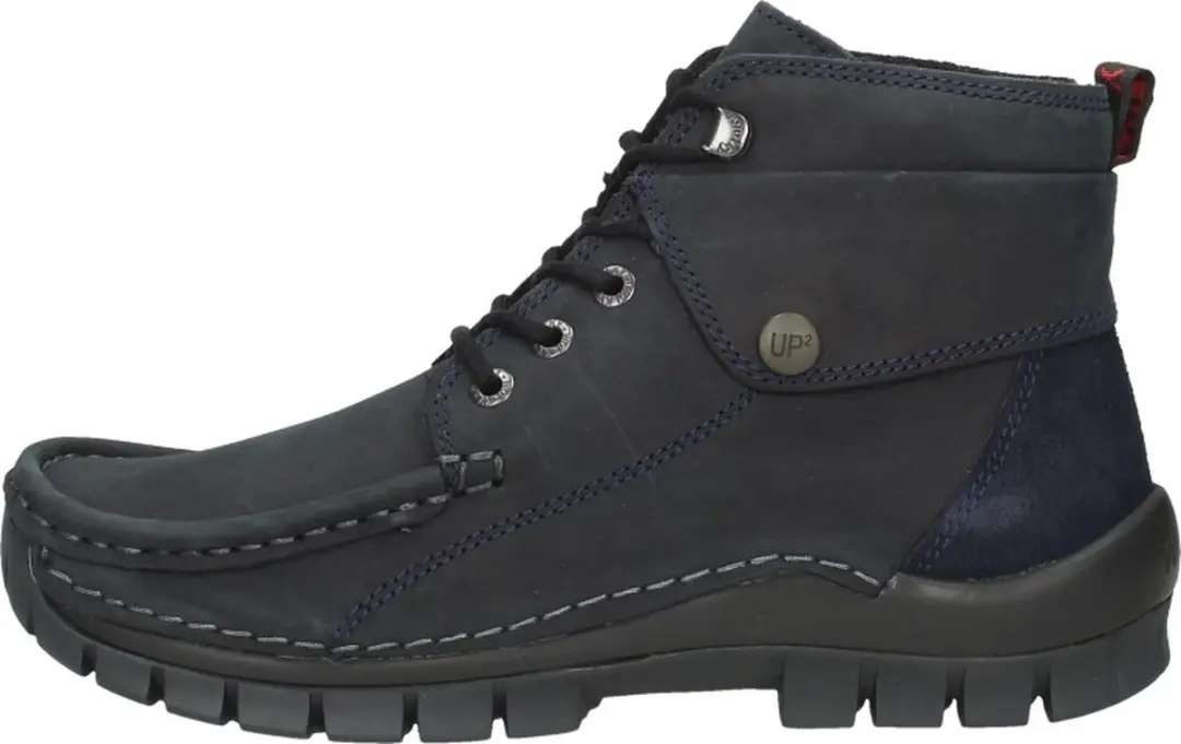 Wolky Dames Hoge Veterschoenen 04725 Jump - Blauw
