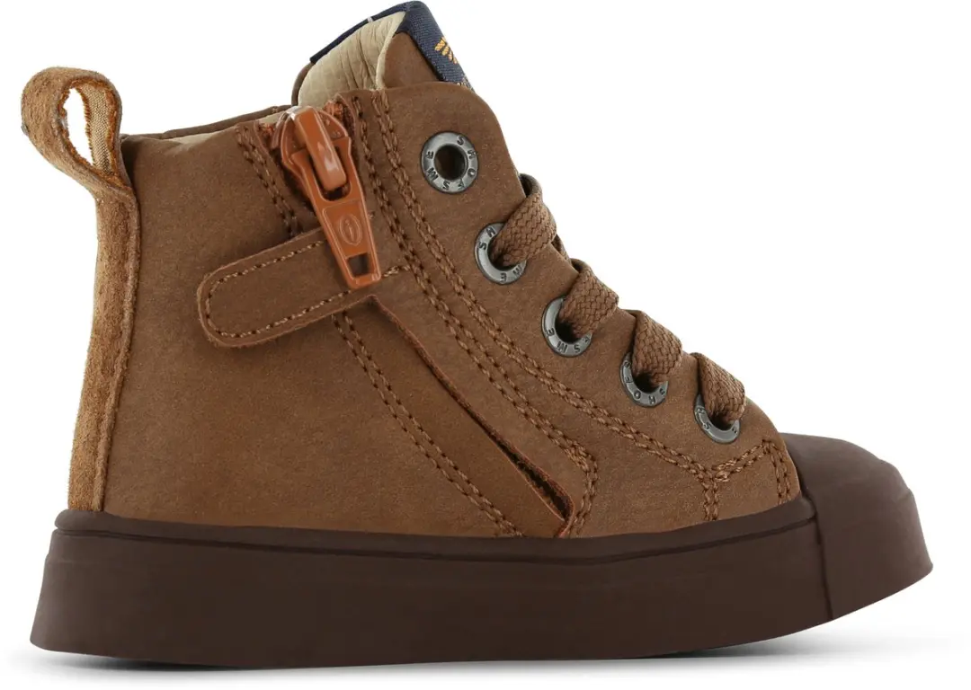 Shoesme Cognac Veterboot Met Patch