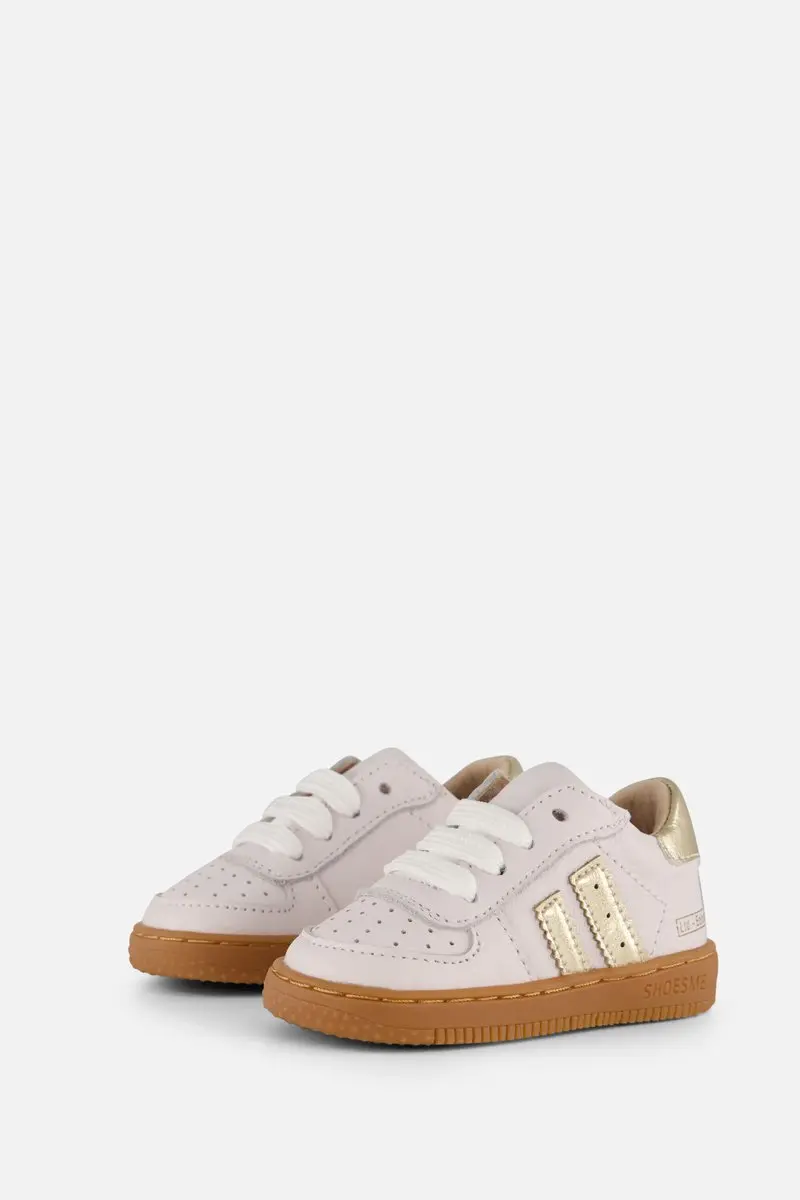 Shoesme Wit-Gouden Sneakertje