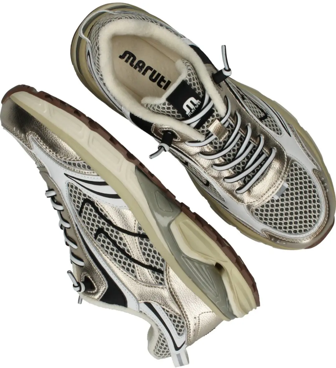 Maruti Riva Dames Sneakers - Goud - Maat 38 - afbeelding 6 van 6