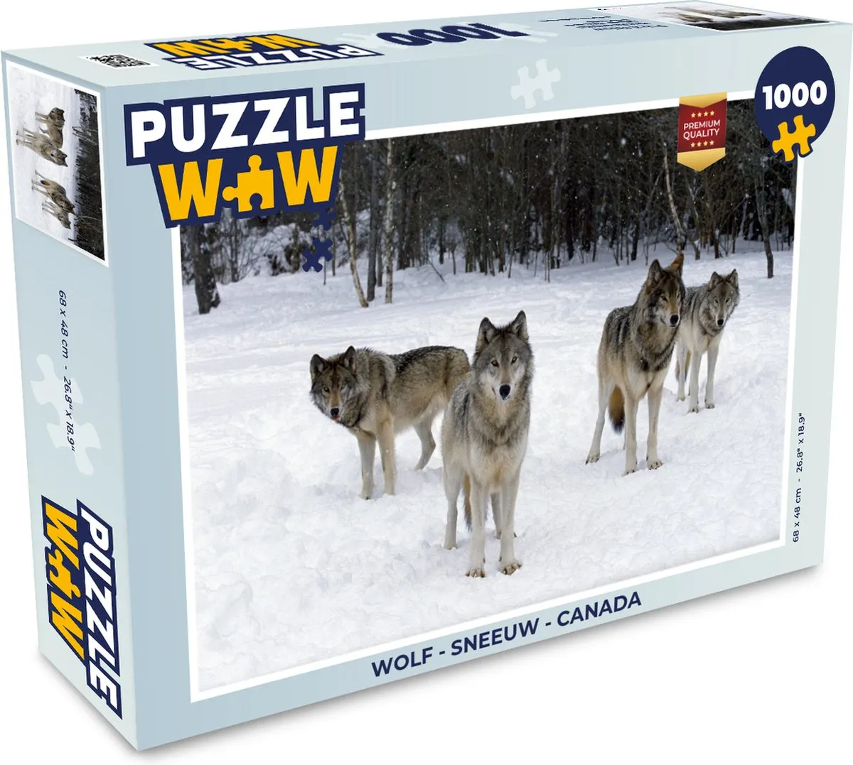 PuzzleWow Sneeuw Canada Legpuzzel 1000 Stuks - Multicolor