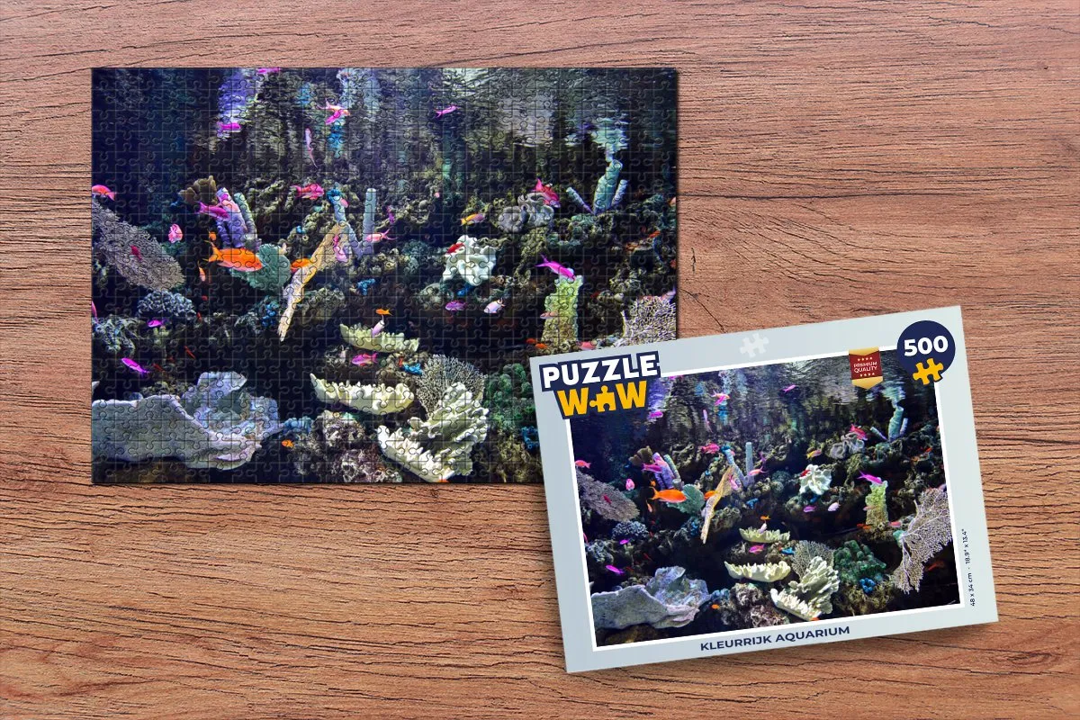 PuzzleWow Kleurrijk Aquarium Legpuzzel 500 Stuks - Multicolor