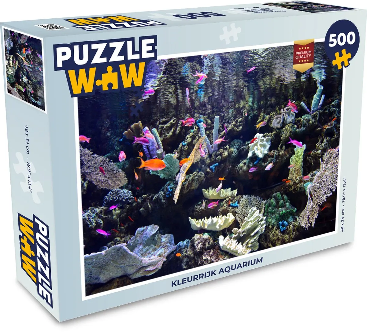 PuzzleWow Kleurrijk Aquarium Legpuzzel 500 Stuks - Multicolor