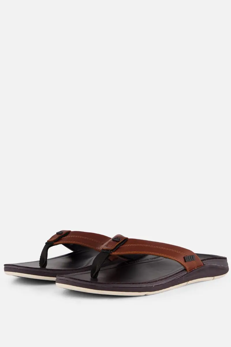 Reef Leather Offshore Slippers bruin Leer