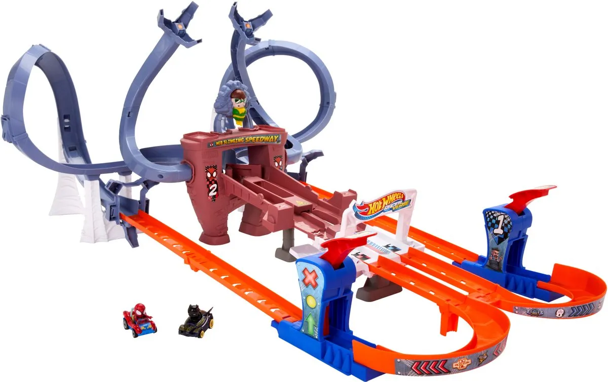 Hot Wheels RacerVerse Spider-Man Racebaan - Meerkleurig