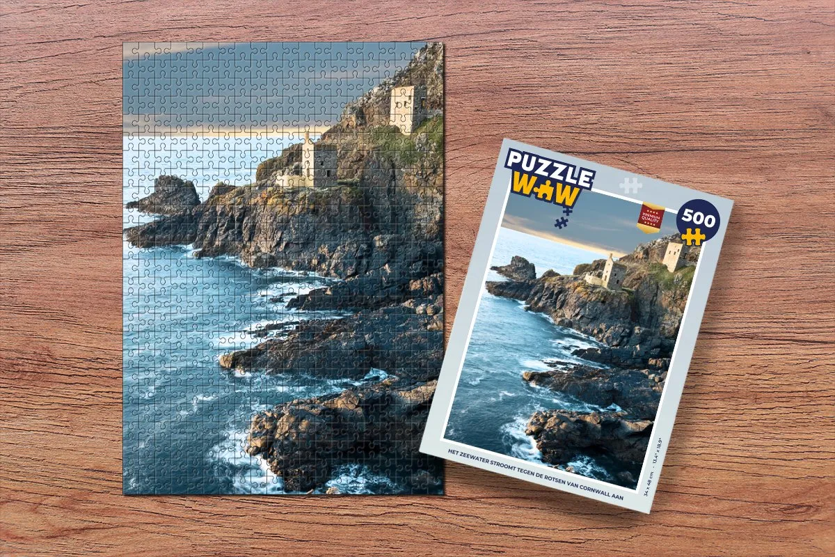 PuzzleWow Cornwall Legpuzzel 500 Stuks - Multicolor