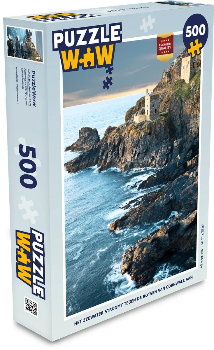PuzzleWow Cornwall Legpuzzel 500 Stuks - Multicolor