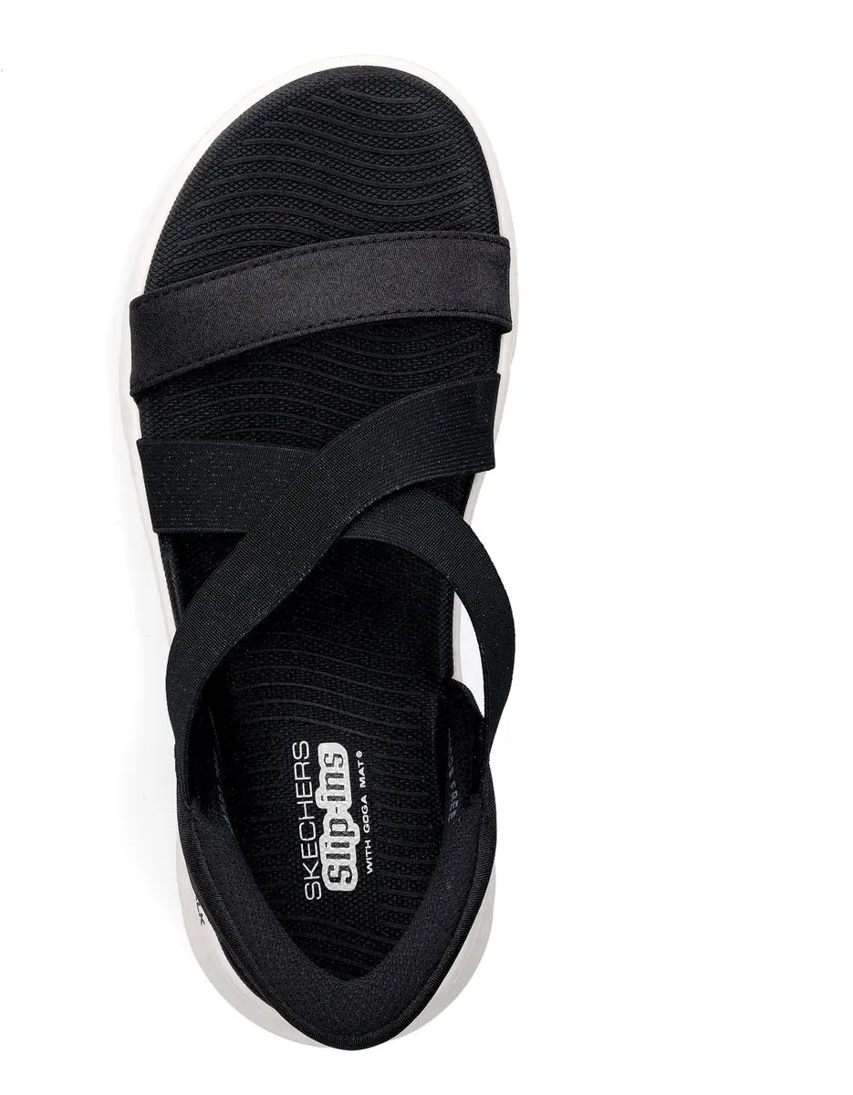 Skechers Go Walk Flex Glimmer Sandalen - Dames 39 - Donkerblauw/Wit - afbeelding 6 van 6