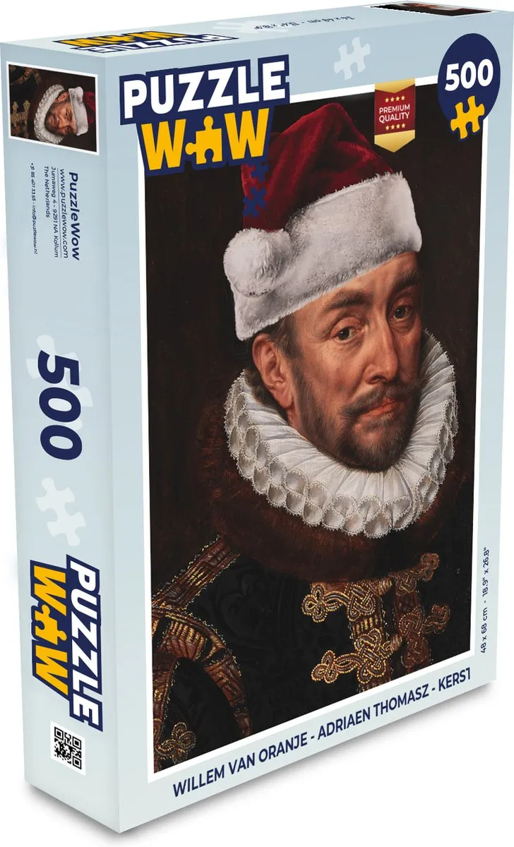 PuzzleWow Willem van Oranje Legpuzzel 500 Stuks - Multicolor