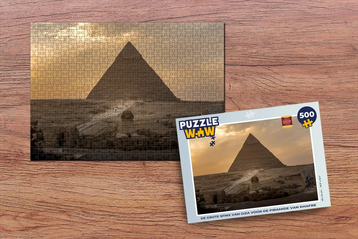 PuzzleWow De Grote Sfinx van Giza Legpuzzel 500 Stuks - Multicolor