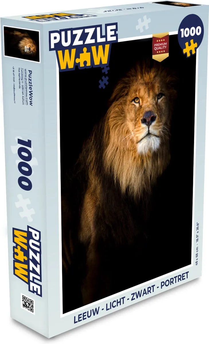PuzzleWow Leeuw Legpuzzel 1000 Stuks - Multicolor