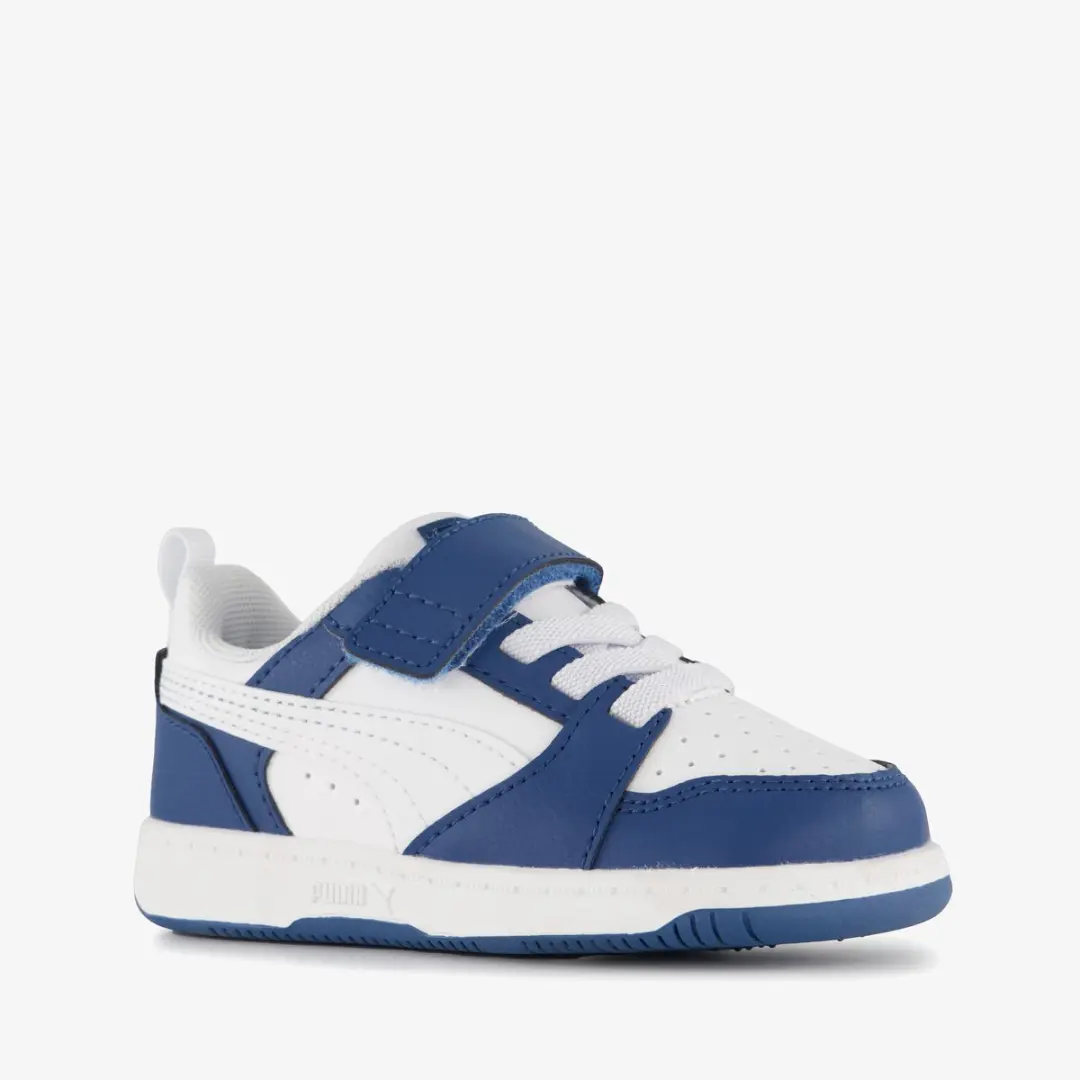 Puma Rebound V6 LO jongens sneakers wit blauw