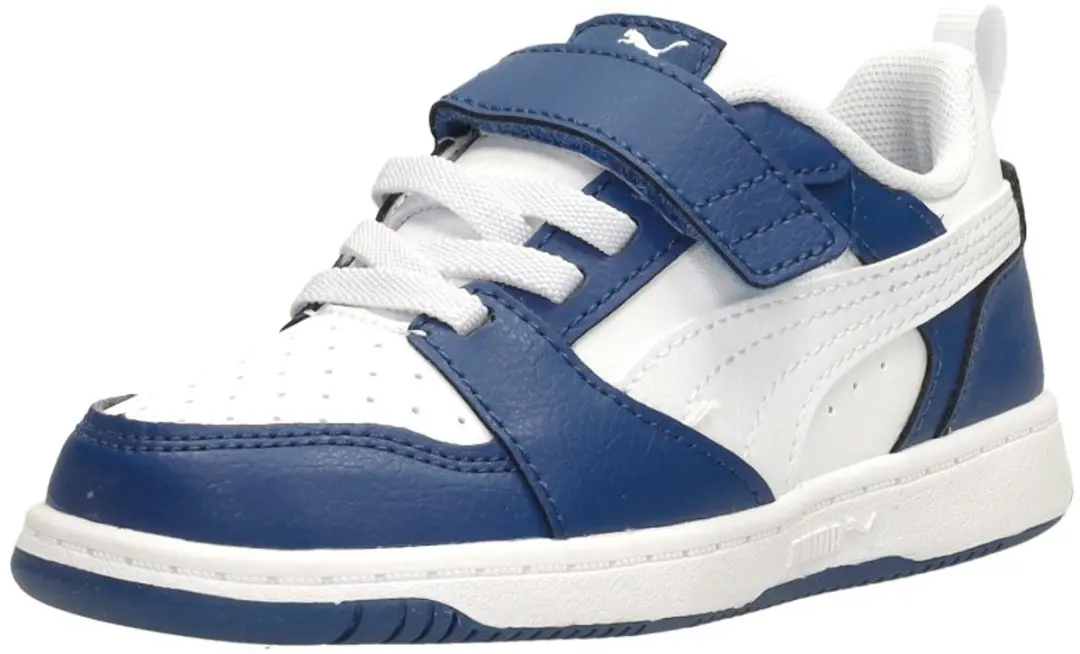 PUMA Rebound V6 LO Sneakers - Wit/Blauw - afbeelding 5 van 6