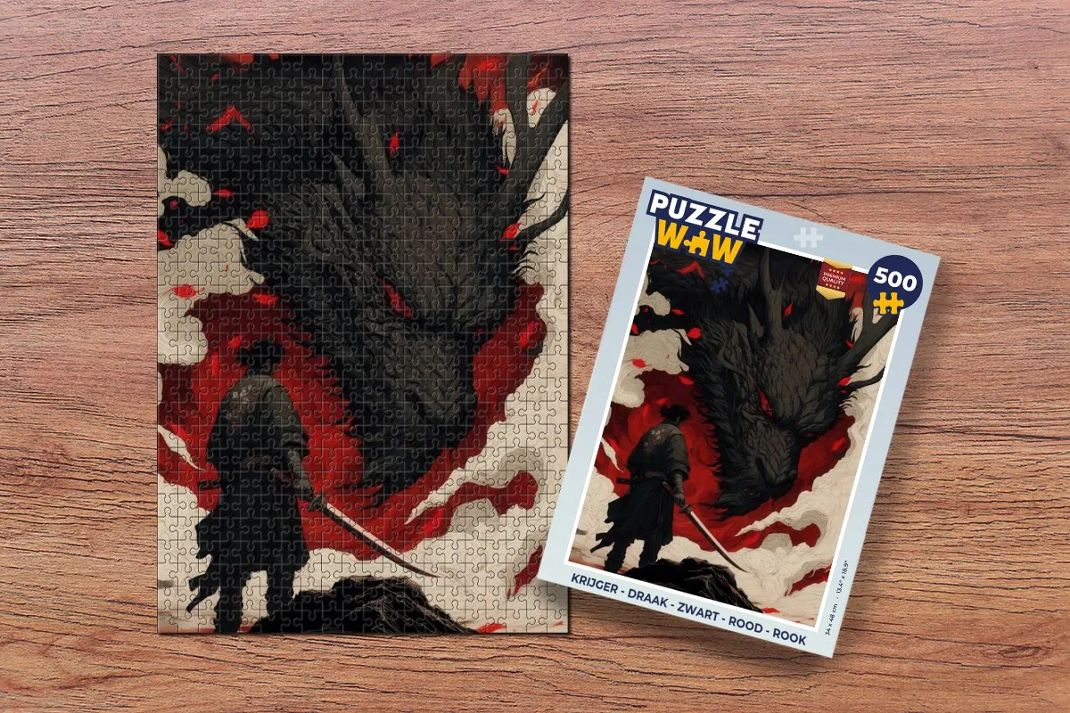PuzzleWow Krijger Draak Rook Legpuzzel 500 Stuks - MPN 8721406855859
