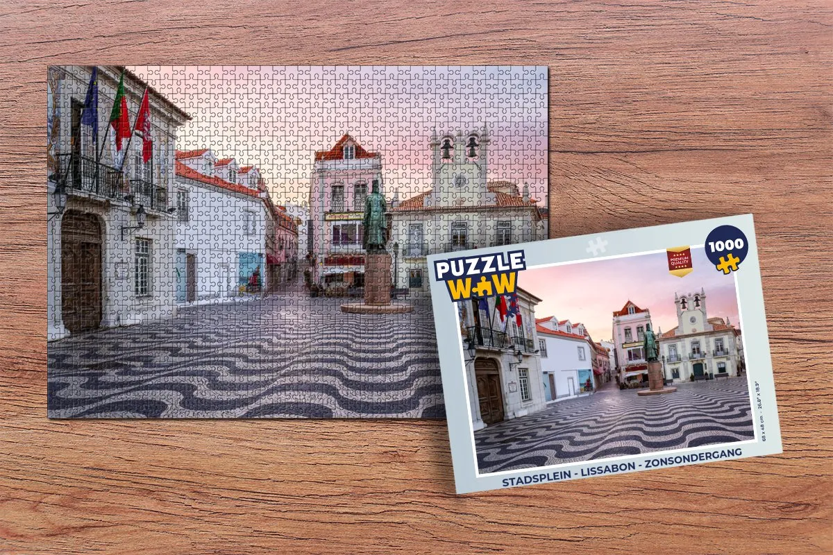 PuzzleWow Lissabon Zonsondergang Legpuzzel 1000 Stuks - Multicolor