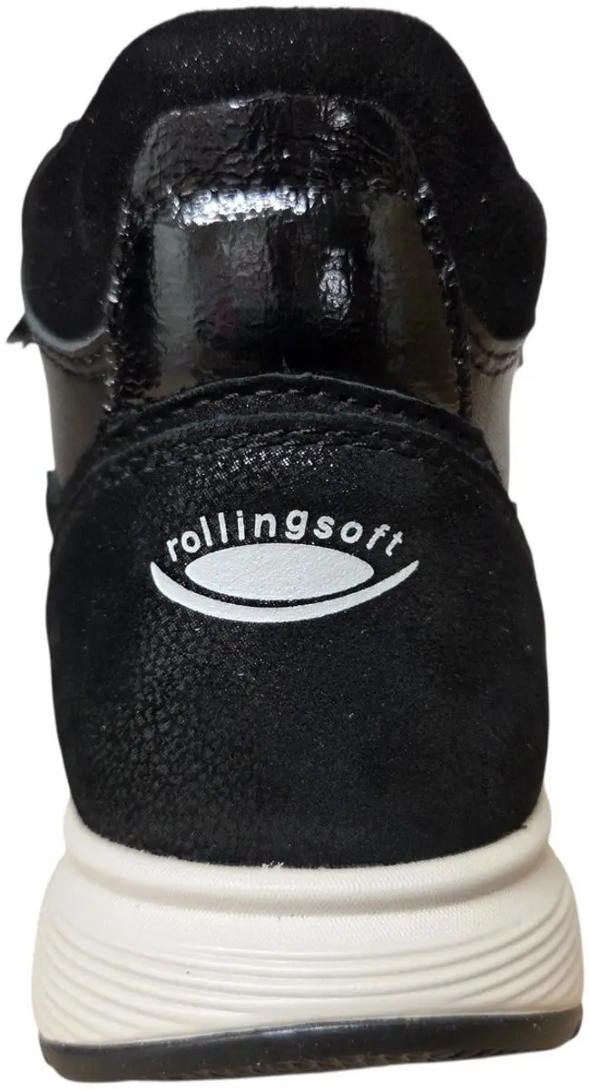 Gabor Rolling Soft Hoge Veterschoenen 0804.01.001 - Zwart - Maat 39