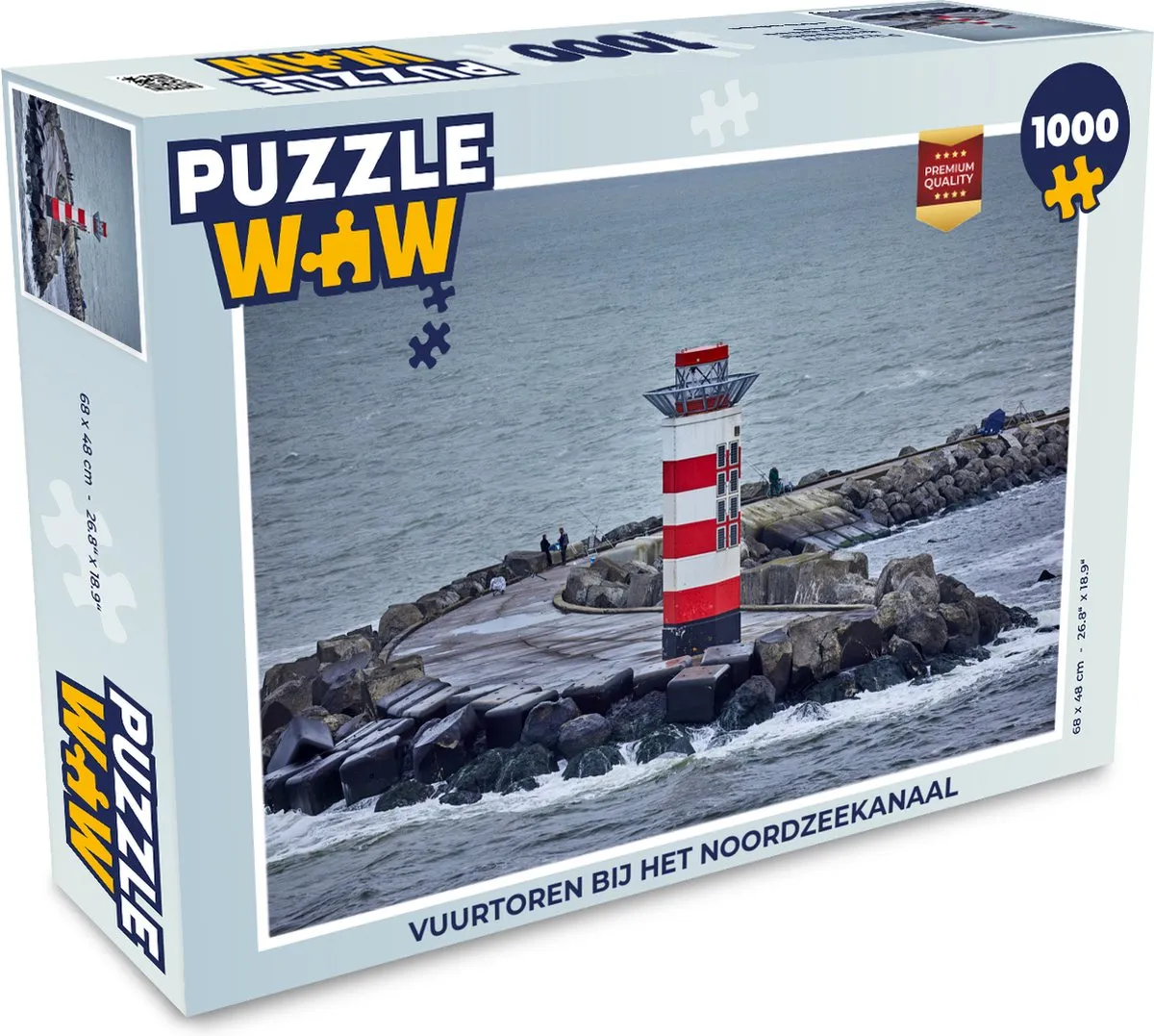PuzzleWow Vuurtoren Noordzeekanaal Legpuzzel 1000 Stuks - Multicolor