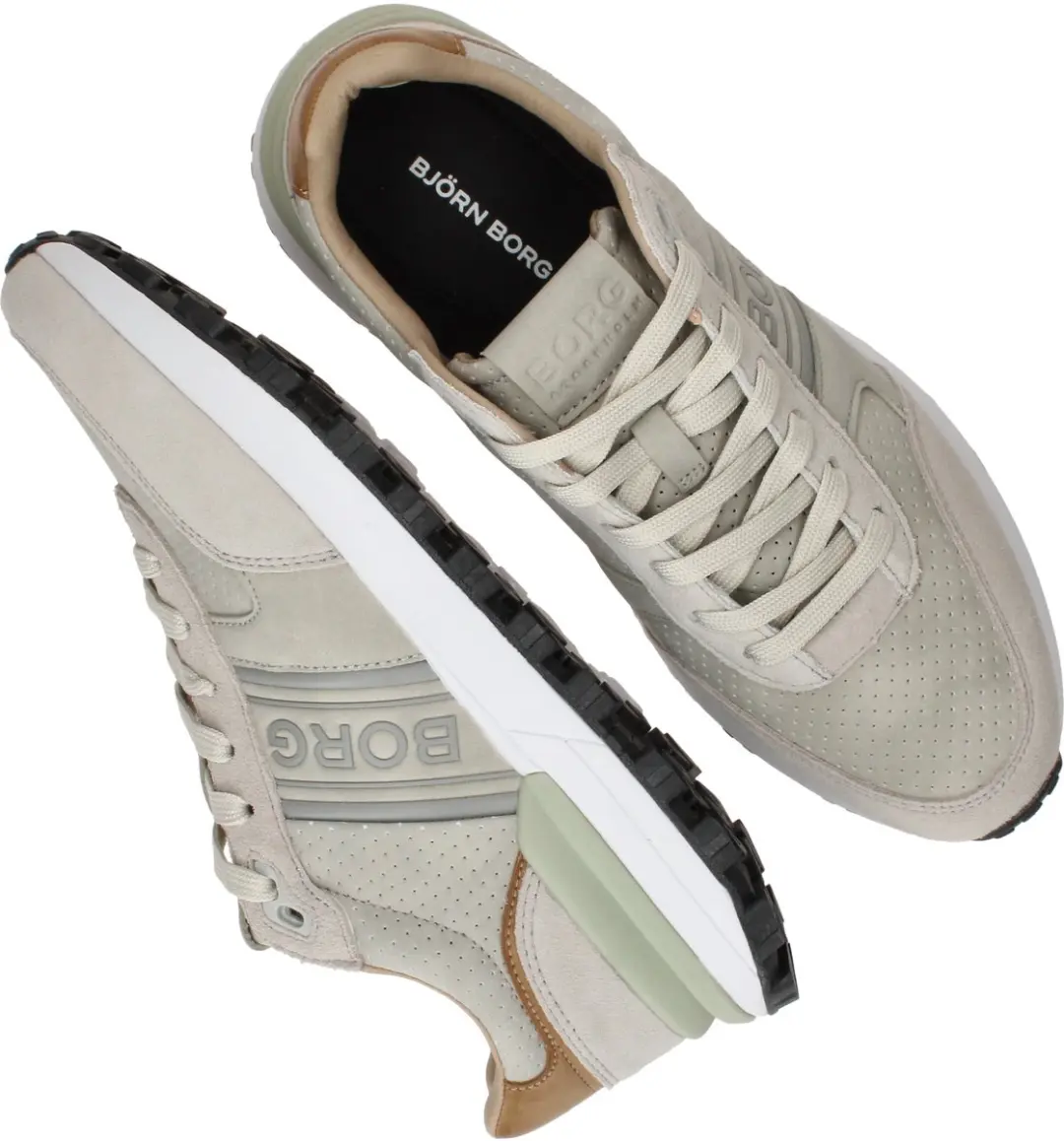 Björn Borg R2400 Nubuck Sneakers Heren - Beige - afbeelding 3 van 6