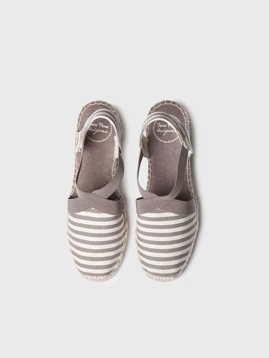 Espadrilles met sleehak in zeemansstijl