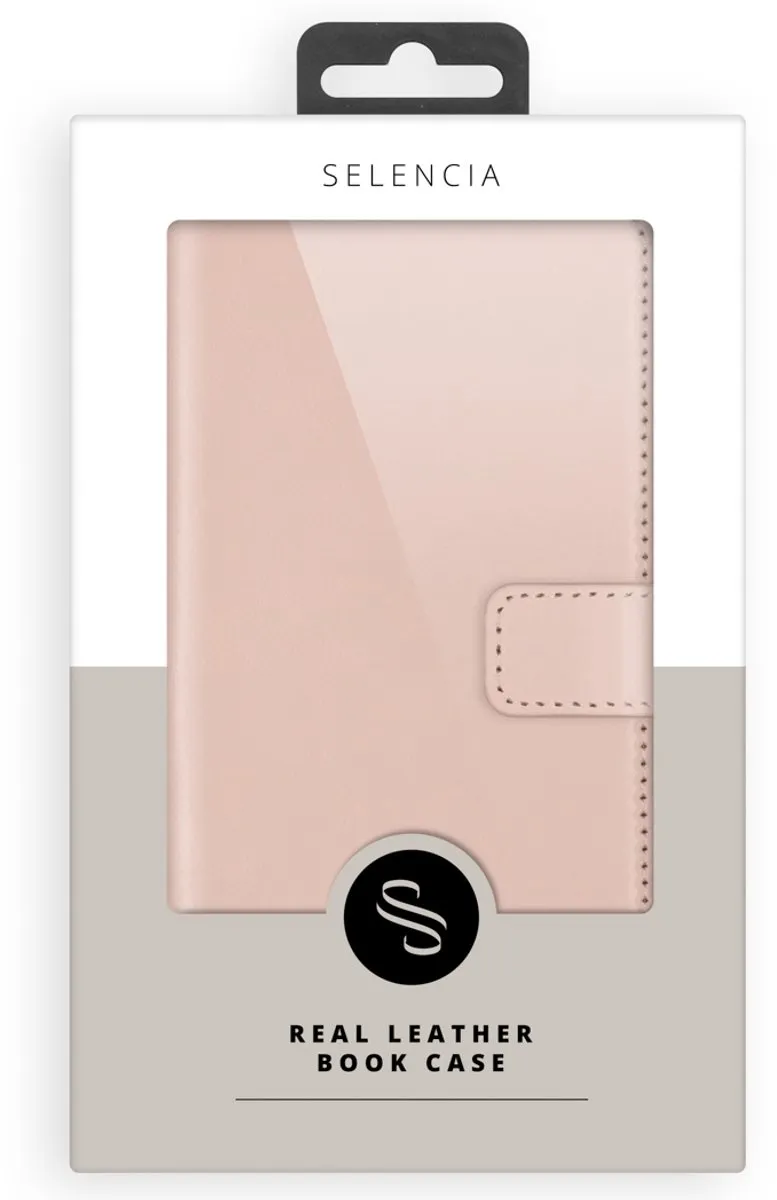 Selencia Hoesje iPhone 13 Pro Max - Roze Lederen Bookcase - 3 Pasjes - afbeelding 6 van 6