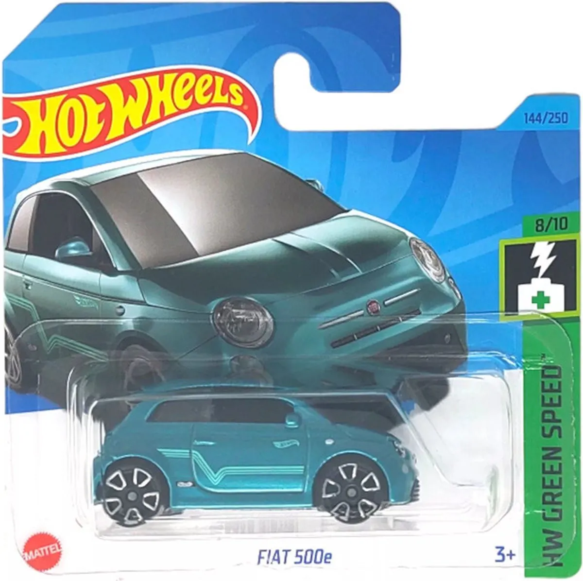 Hot Wheels Fiat 500e 1:64 Blauw HW Green Speed 21-A