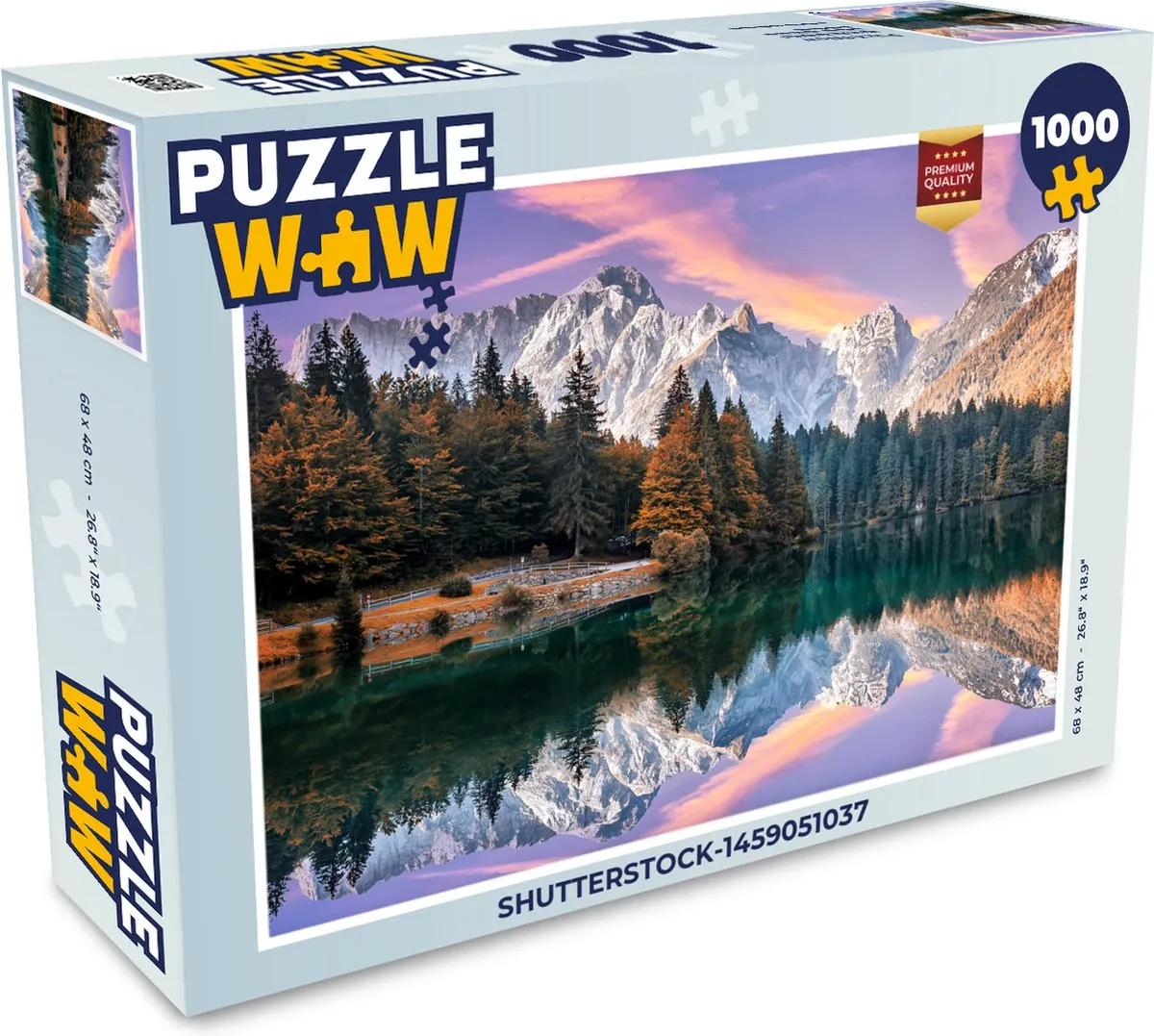 PuzzleWow Bergen Bos Water Lucht Legpuzzel 1000 Stuks - Multicolor