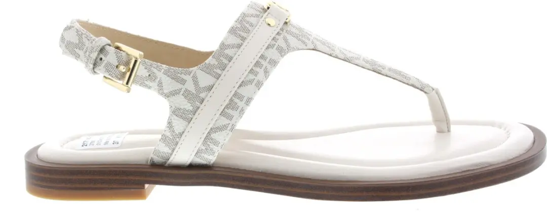 Dames Sandalen Michael Kors Mandy Thong Sandal Cream Beige
