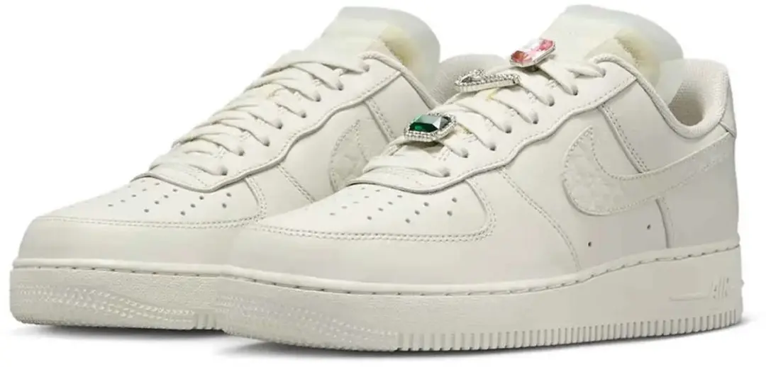 Nike Air Force 1 Jewel DN5463-001 Sneakers - 38 - Beige Grey - afbeelding 3 van 6