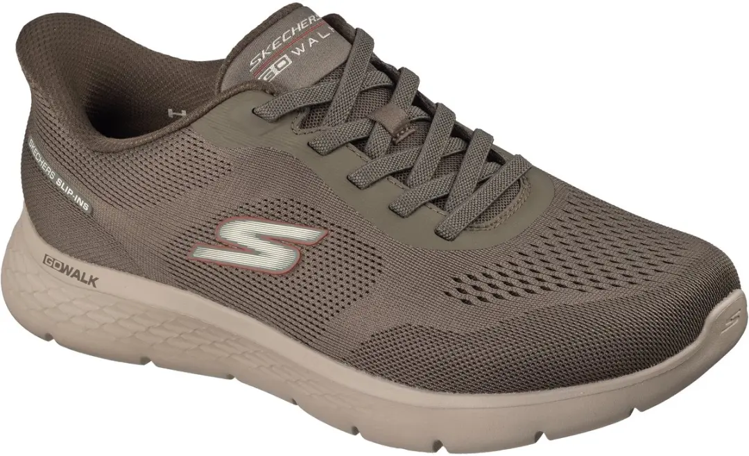 Skechers Heren Go Walk Flex Master Slip-On Sneaker 216924 DKTP Taupe